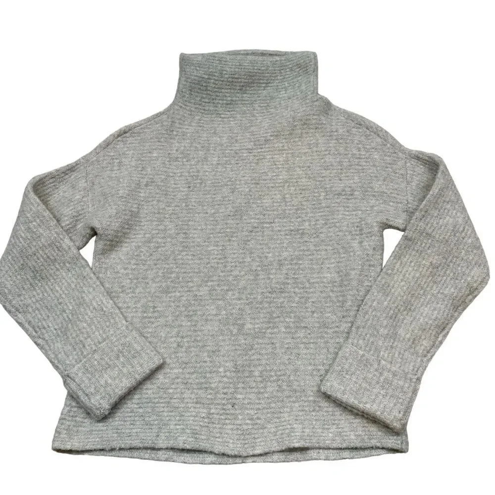 Ladies Daily Ritual Brand Grey Wool Blend Mock Neck‎ Sweater Size Medium